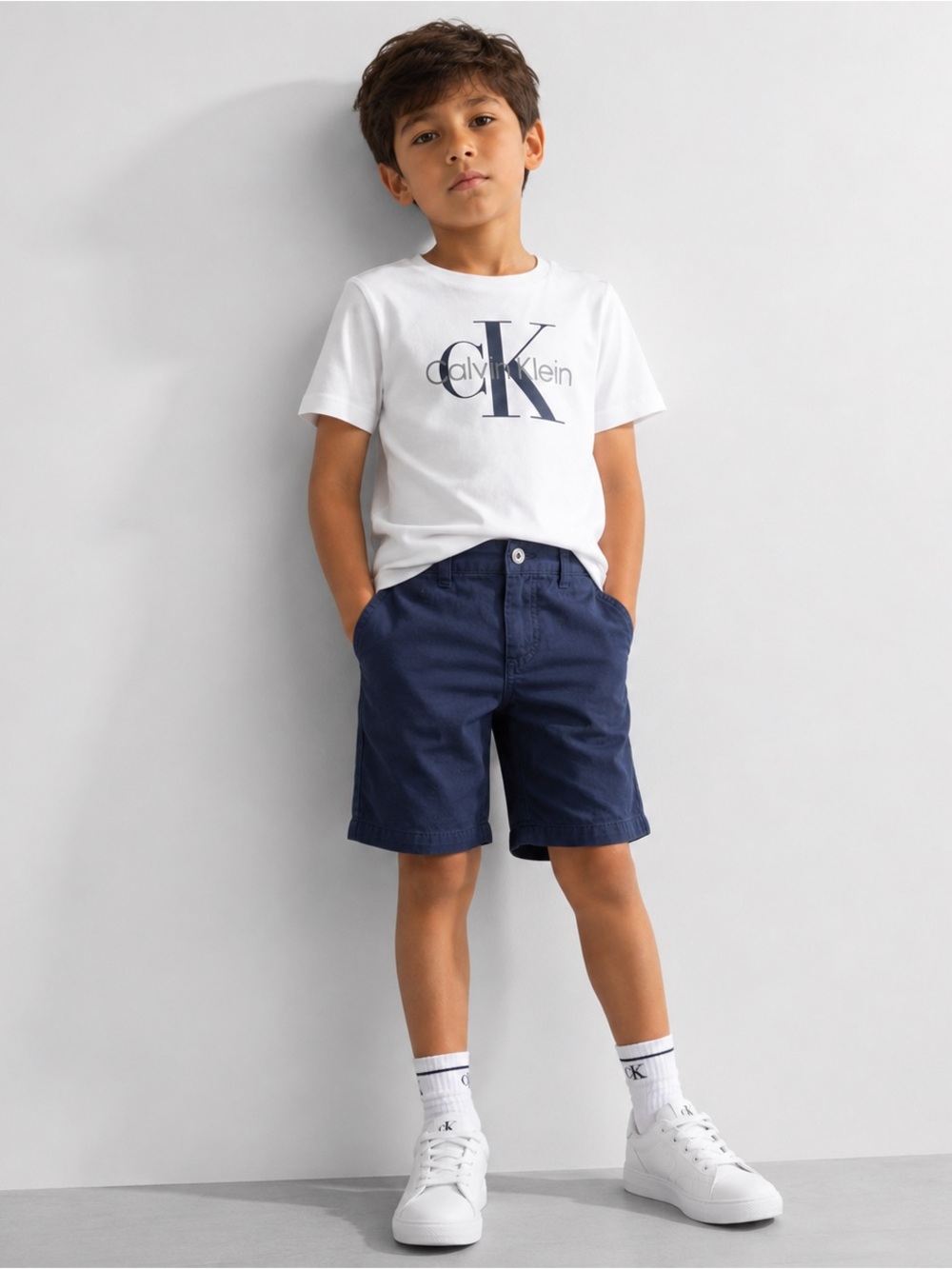 3/$25 Calvin Klein Jeans Boys Navy Denim Shorts - Size 7 - Adjustable Waist